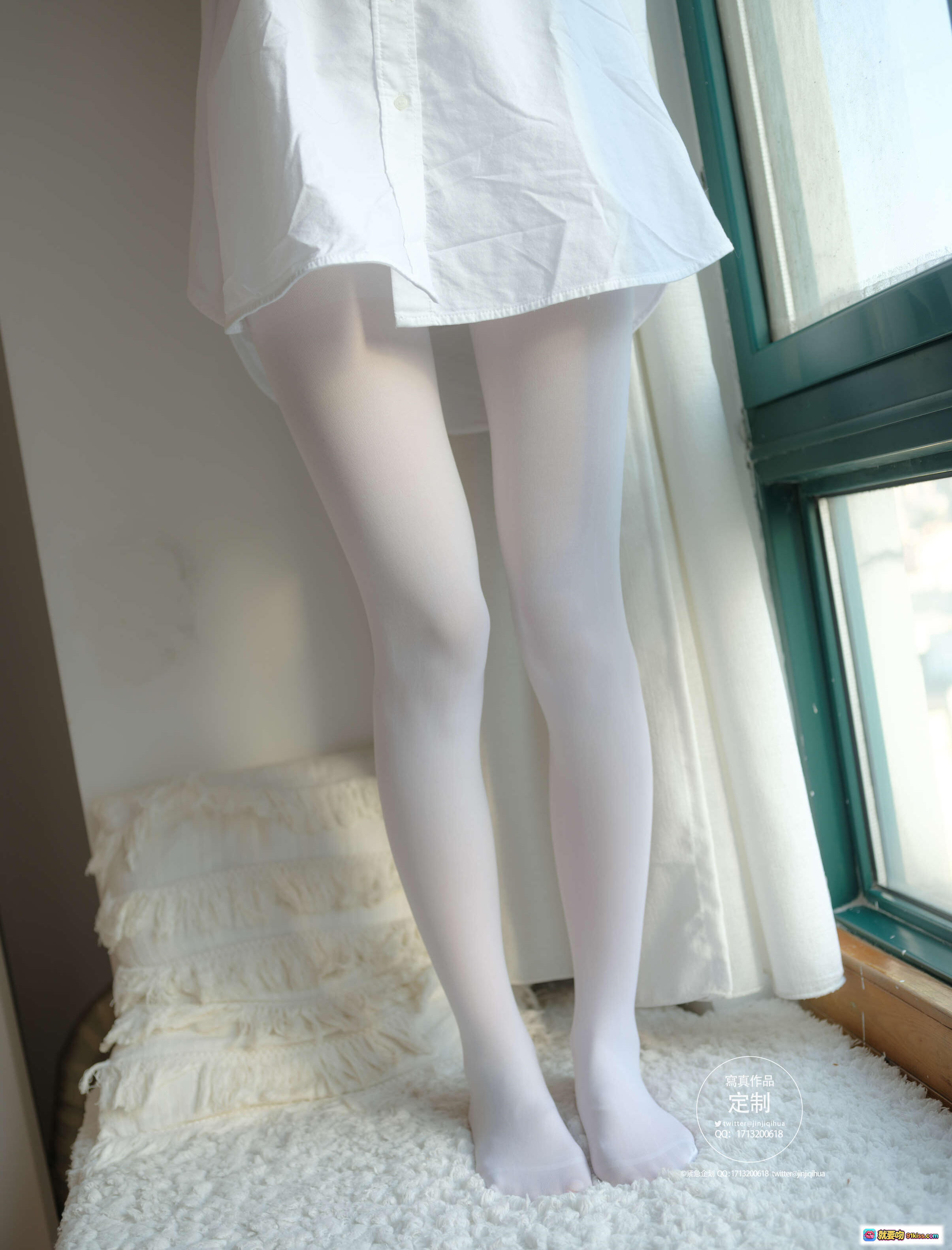 图片[8] - 五更百鬼NO.026紧急企划 白丝美腿写真 50P高清柔光窗边少女氛围感穿搭 - 就要吻