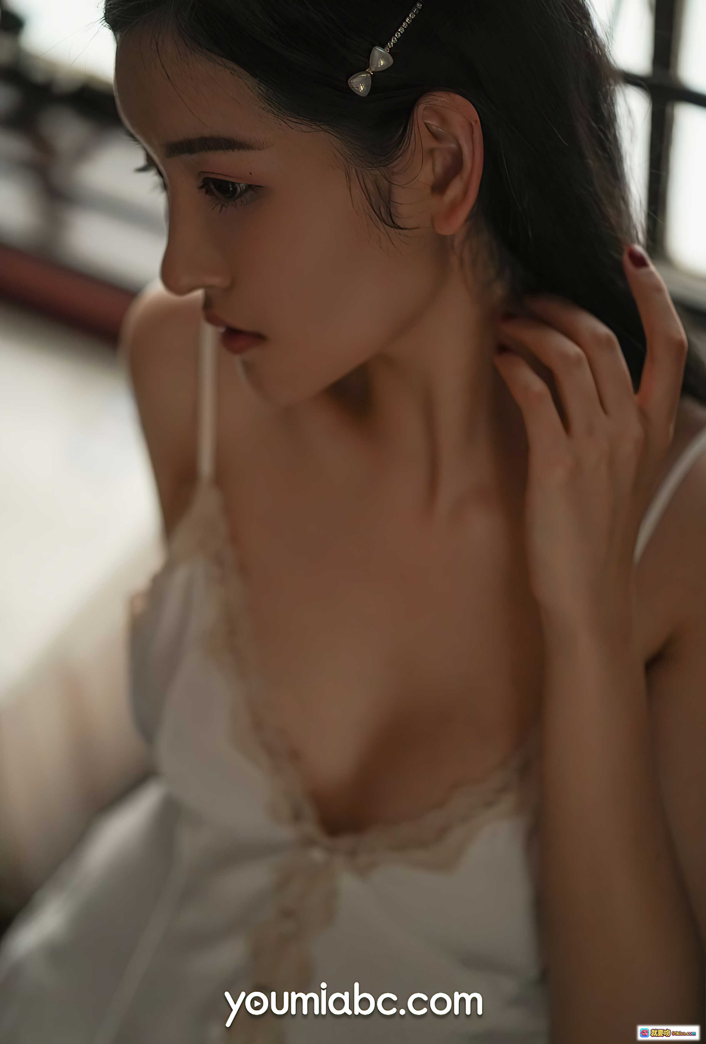 图片[3] - 暗夜精灵沈梦瑶性感写真 | YouMi尤蜜2021.07.17 | 白色蕾丝内衣私房照 | 优雅姿态氛围感大片 - 就要吻