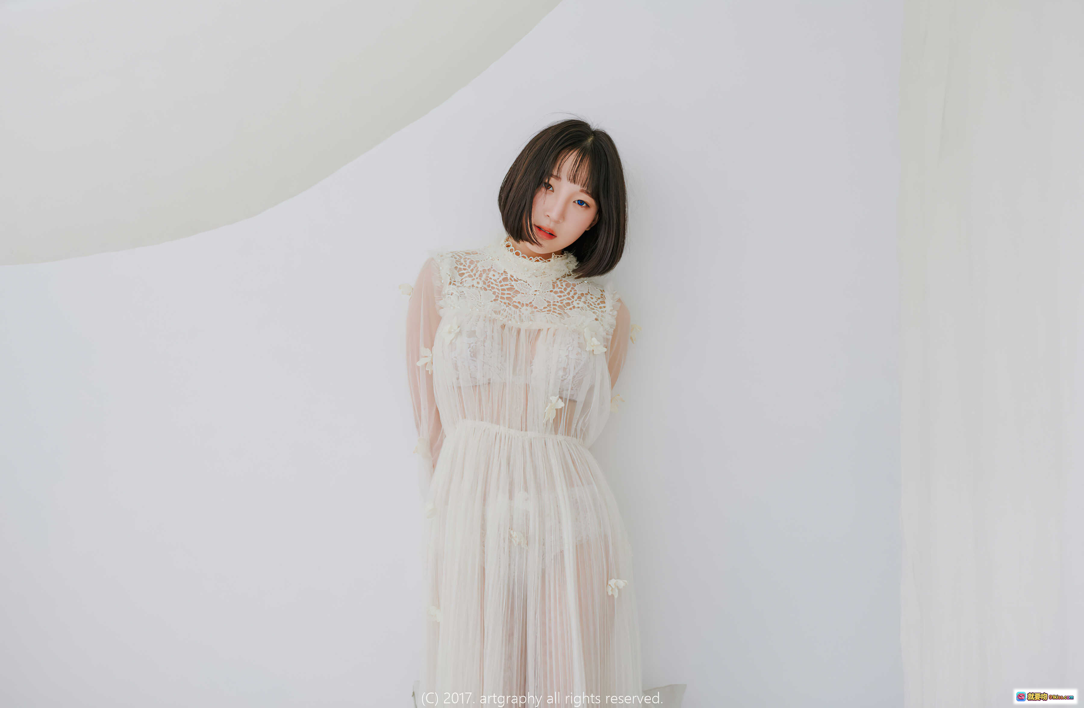 图片[5] - 姜仁卿NO.050白色蕾丝吊带写真｜Inkyung_ArtGravia柔美私房风｜39P高清美图收藏 - 就要吻