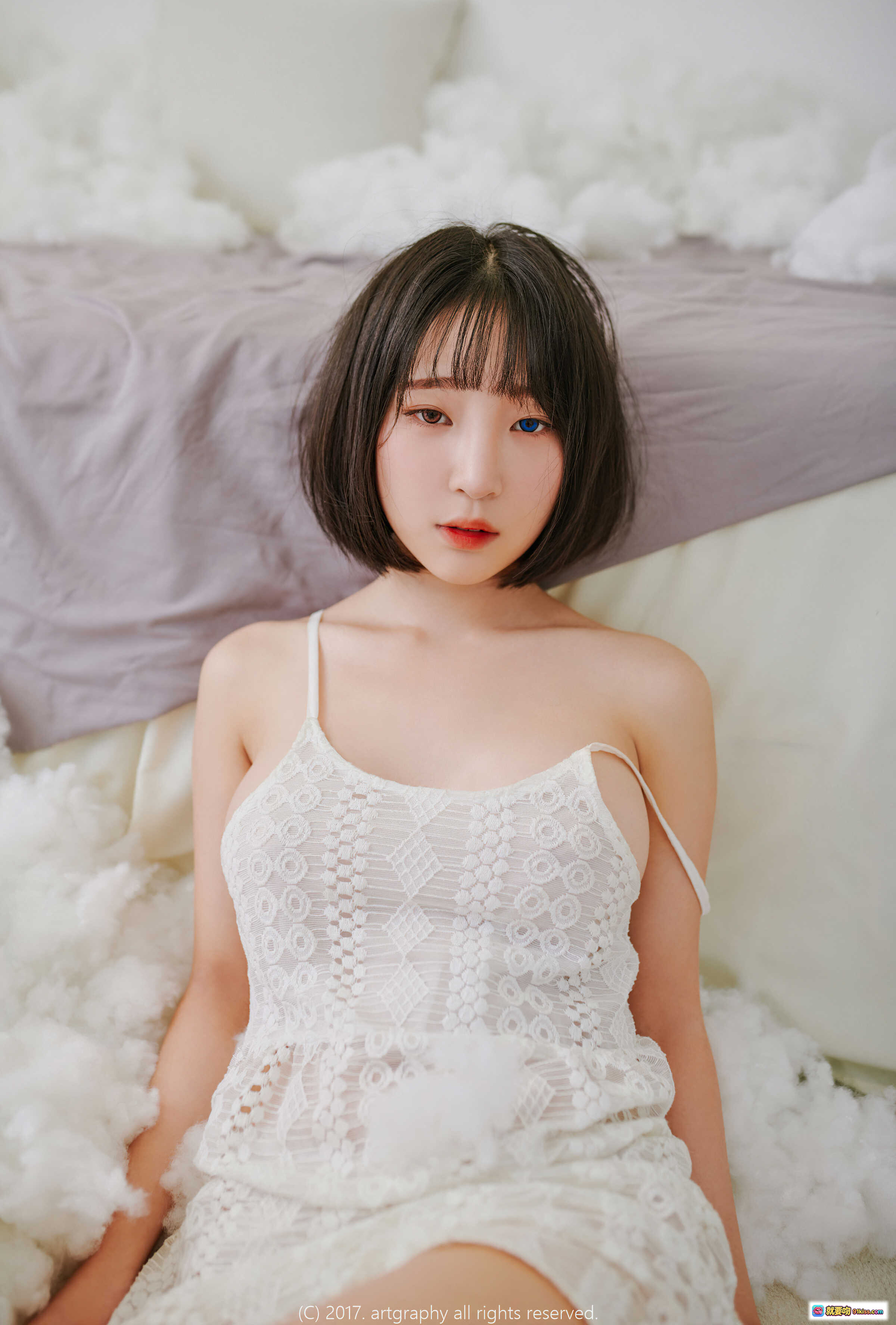 图片[3] - 姜仁卿NO.050白色蕾丝吊带写真｜Inkyung_ArtGravia柔美私房风｜39P高清美图收藏 - 就要吻