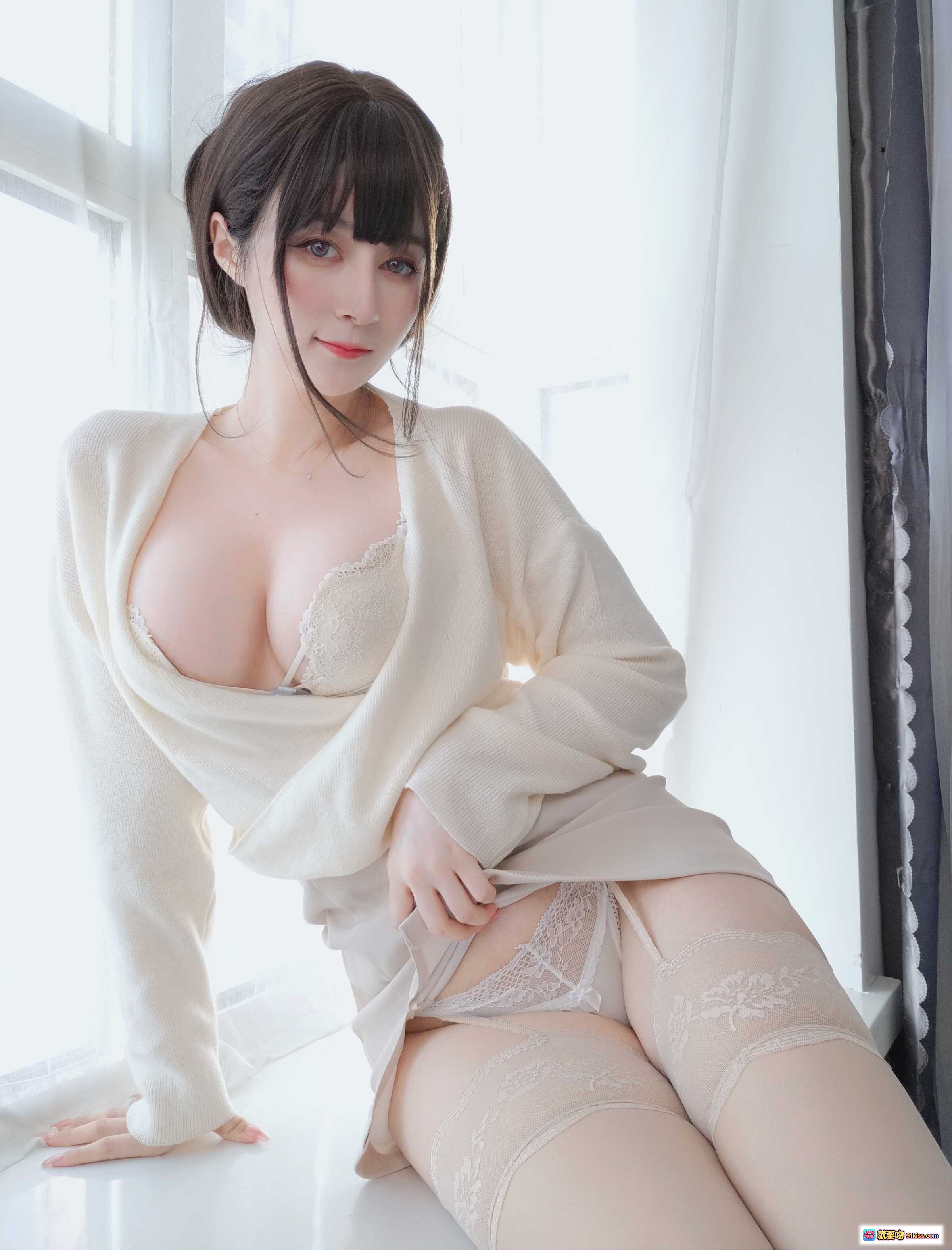 图片[5] - 白银81 NO.095 22年01月会员合集 381P 美女写真 白色蕾丝内衣 透明丝袜 窗边柔光 优雅性感 女神风姿 - 就要吻