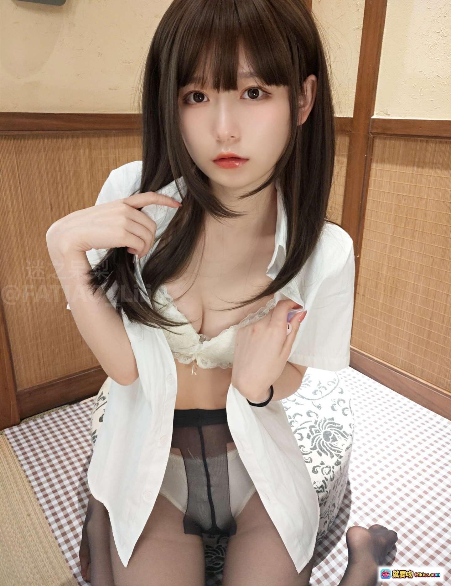 图片[5] - 迷之呆梨2022年2月Fantia会员专属写真合集｜白色蕾丝内衣性感私房照91P - 就要吻