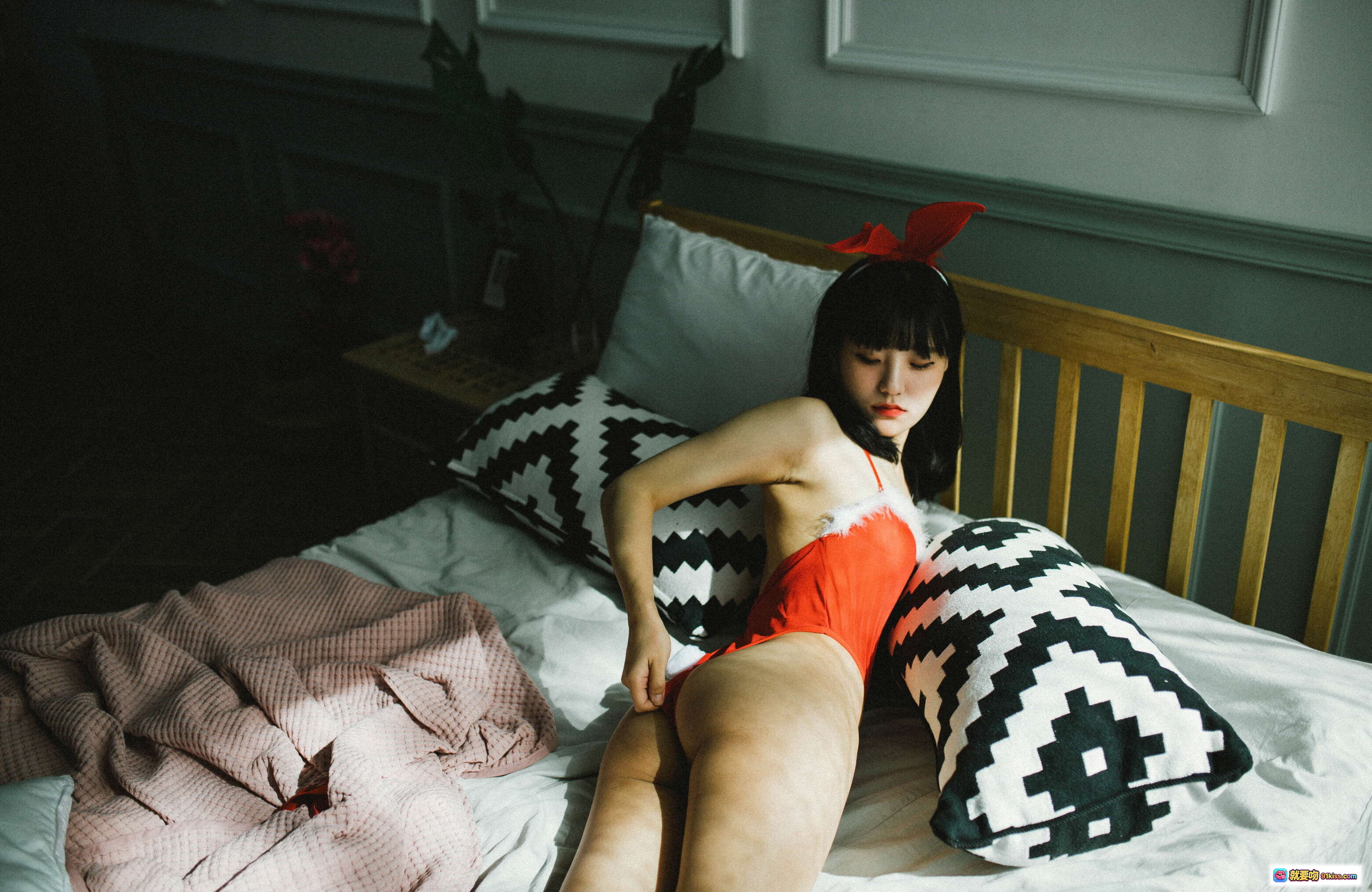 图片[9] - 韩国正妹Jenny NO.026 Moon Night Snap写真 141P 红色兔女郎装浴室私拍 甜美性感风格 - 就要吻