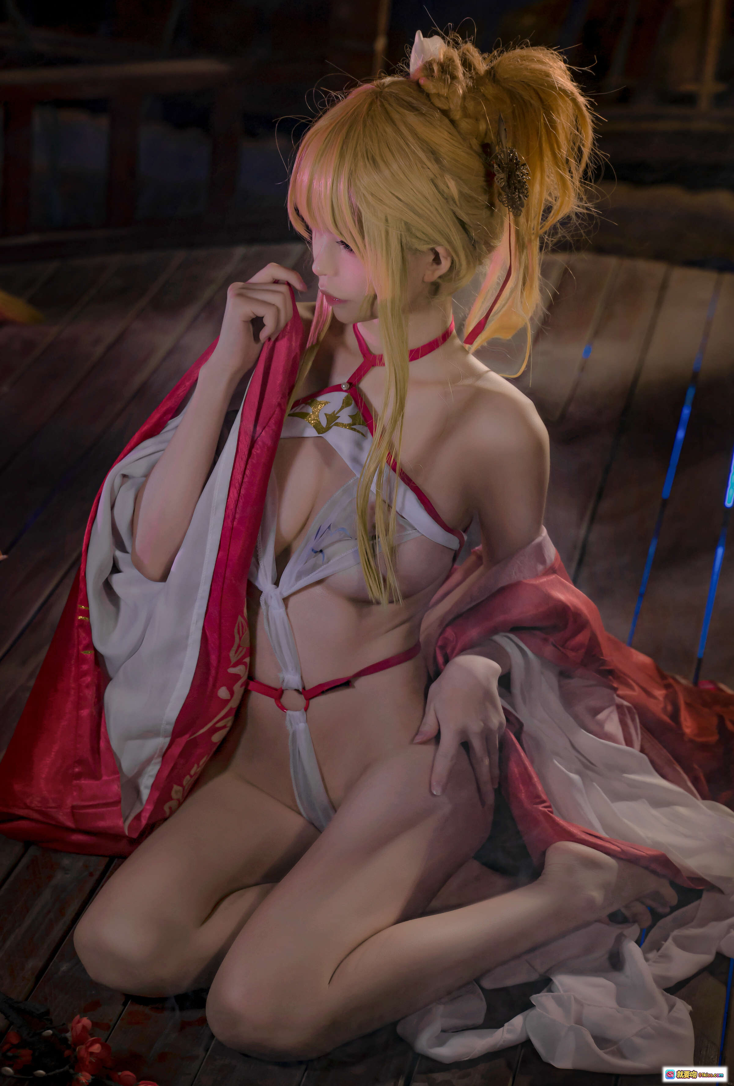 图片[9] - 可可老师NO.002碧蓝航线光荣凉夜春雪Cosplay写真 红白和风浴衣性感美腿日系二次元角色扮演50P高清图集 - 就要吻