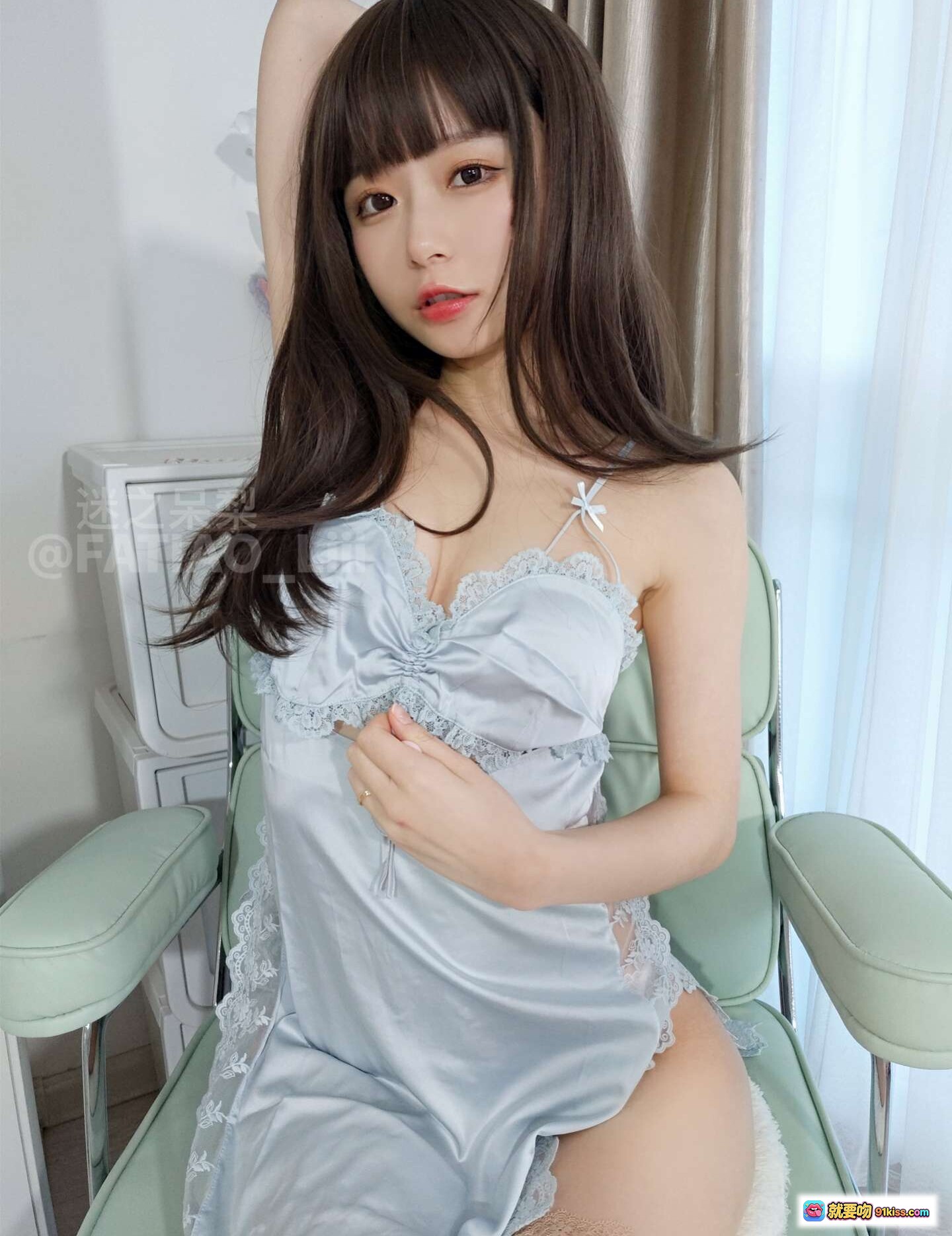 图片[1] - 迷之呆梨Fantia1月订阅写真171P｜浅蓝蕾丝睡衣少女私房美图 - 就要吻