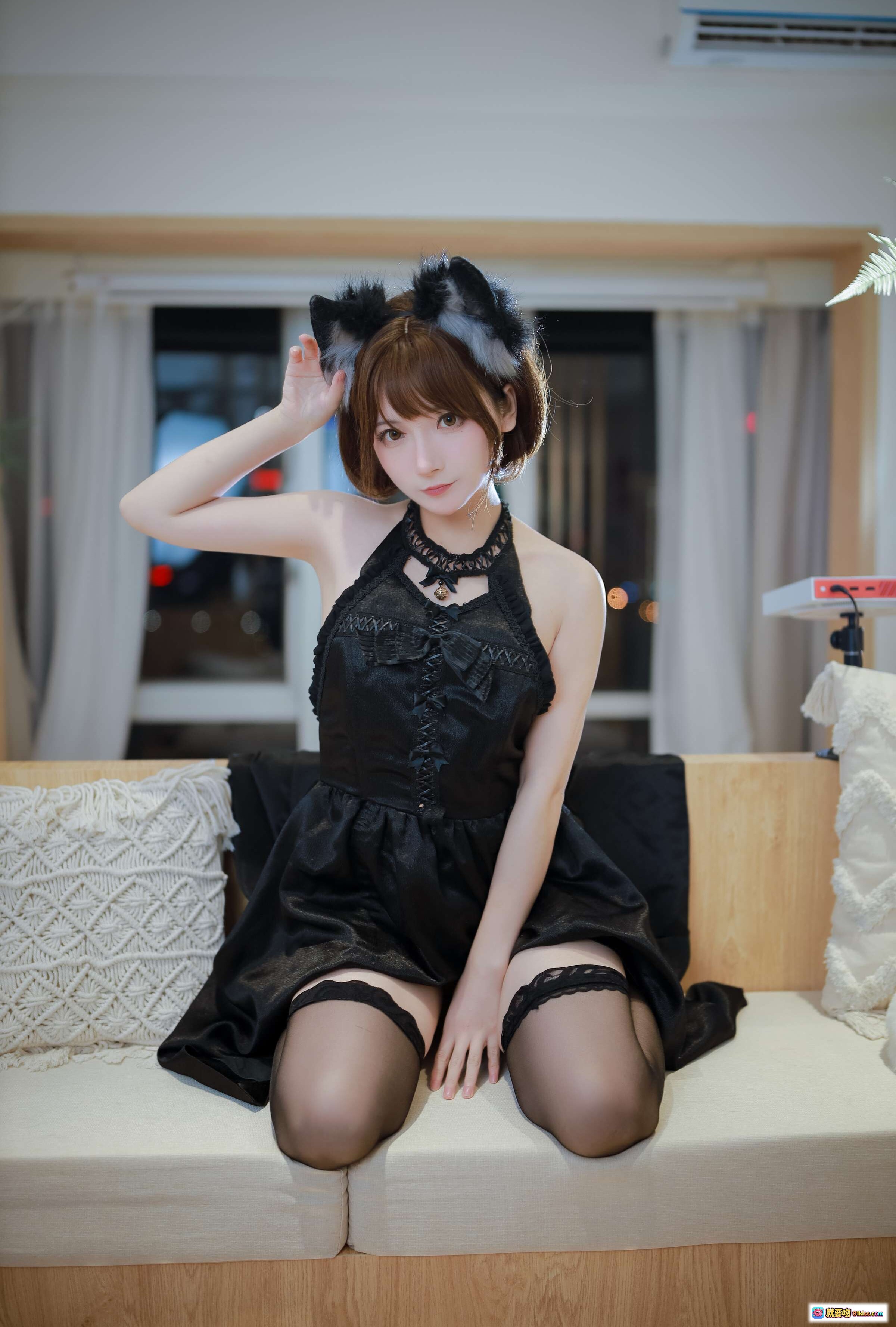 图片[7] - 猫耳女仆装双人写真 | 黑白蕾丝透视装 | 甜美御姐风 | 室内私房摄影 | 39P高清图集 - 就要吻