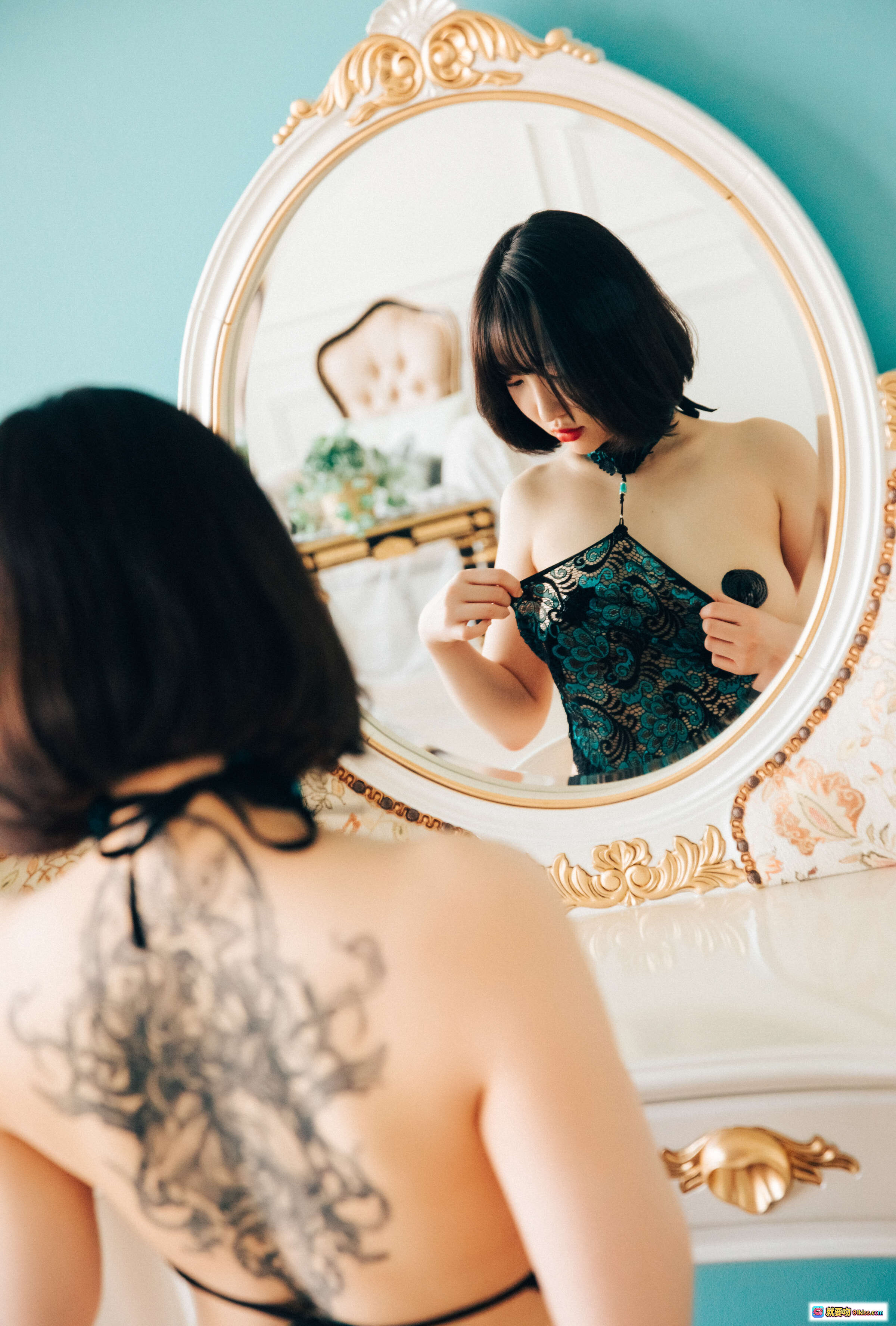 图片[10] - 孫樂樂 NO.048 Loozy 王者回歸 實拍寫真集 70P 精緻蕾絲內衣 藍黑花紋 优雅躺椅 唯美私房風 - 就要吻