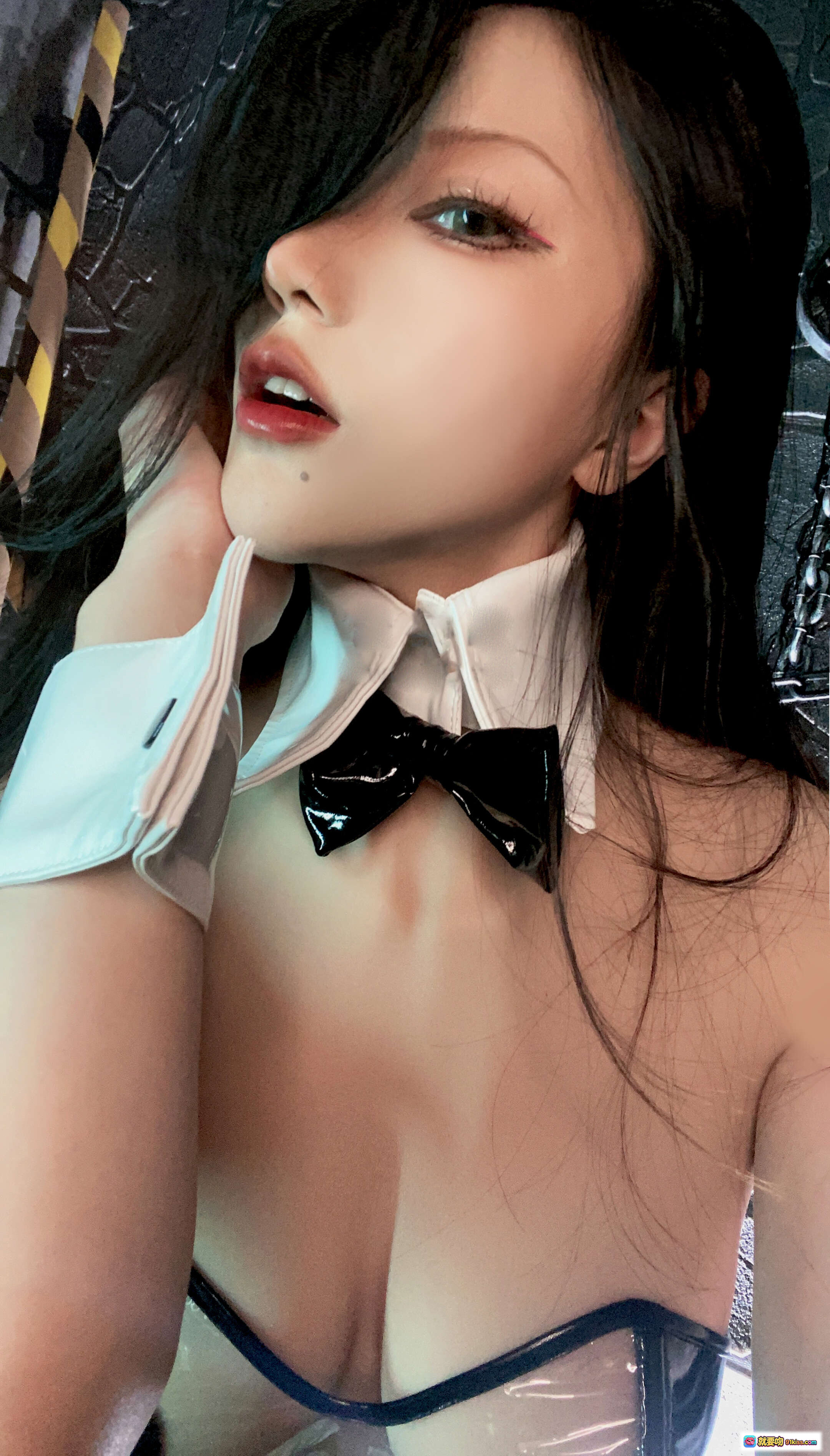 高质量性感coser起司块wii NO.030 透明兔女郎写真 33P 精致妆容 黑发诱惑 蝴蝶结领结 透视装 时尚美拍 - 就要吻