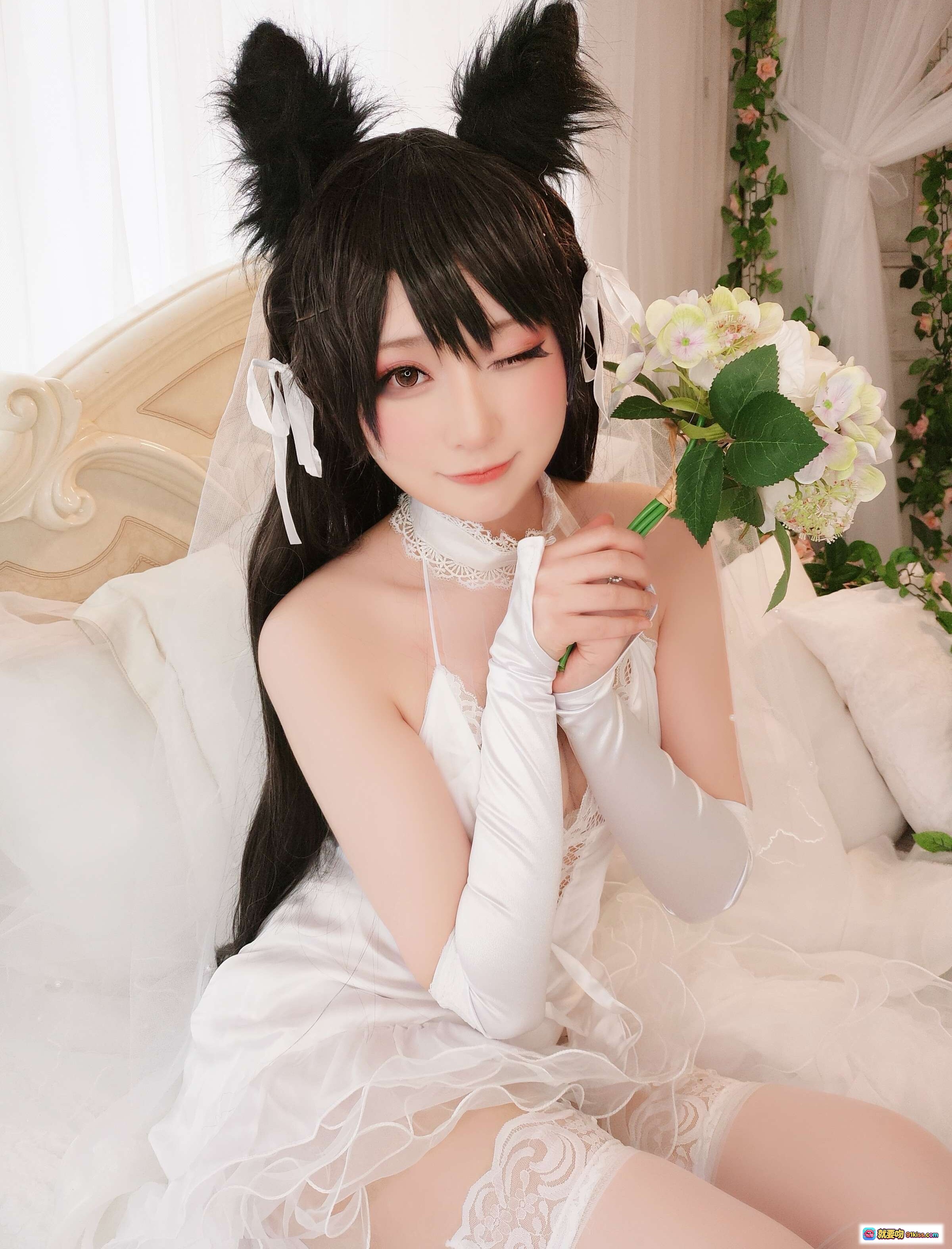 图片[3] - Yuki亭一月Fantia会员限定写真76P｜黑发兔耳少女白蕾丝睡衣私房美图 - 就要吻