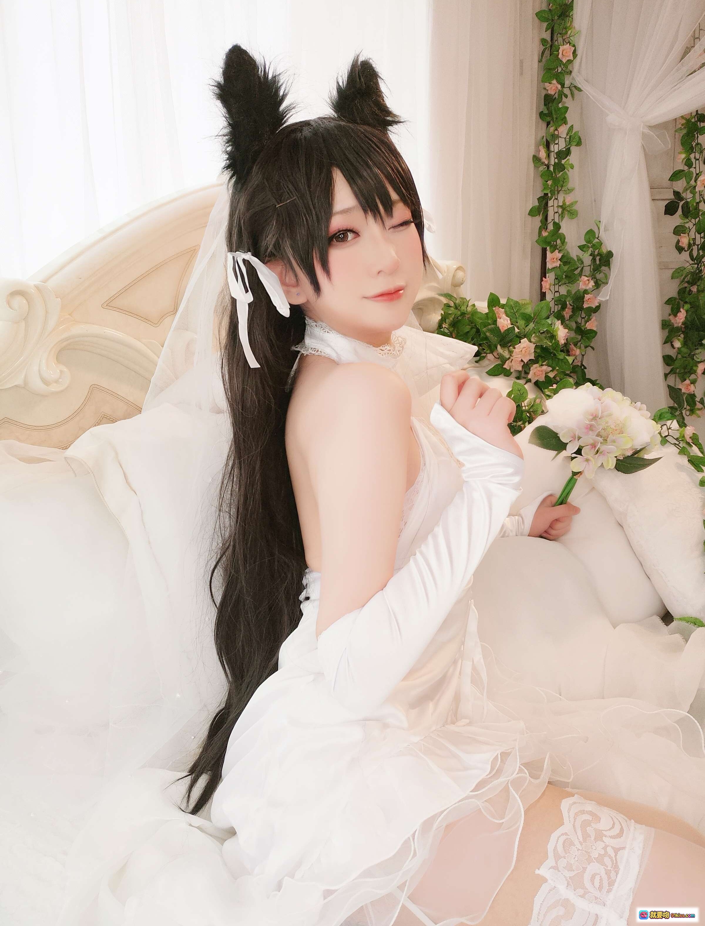 图片[6] - Yuki亭一月Fantia会员限定写真76P｜黑发兔耳少女白蕾丝睡衣私房美图 - 就要吻