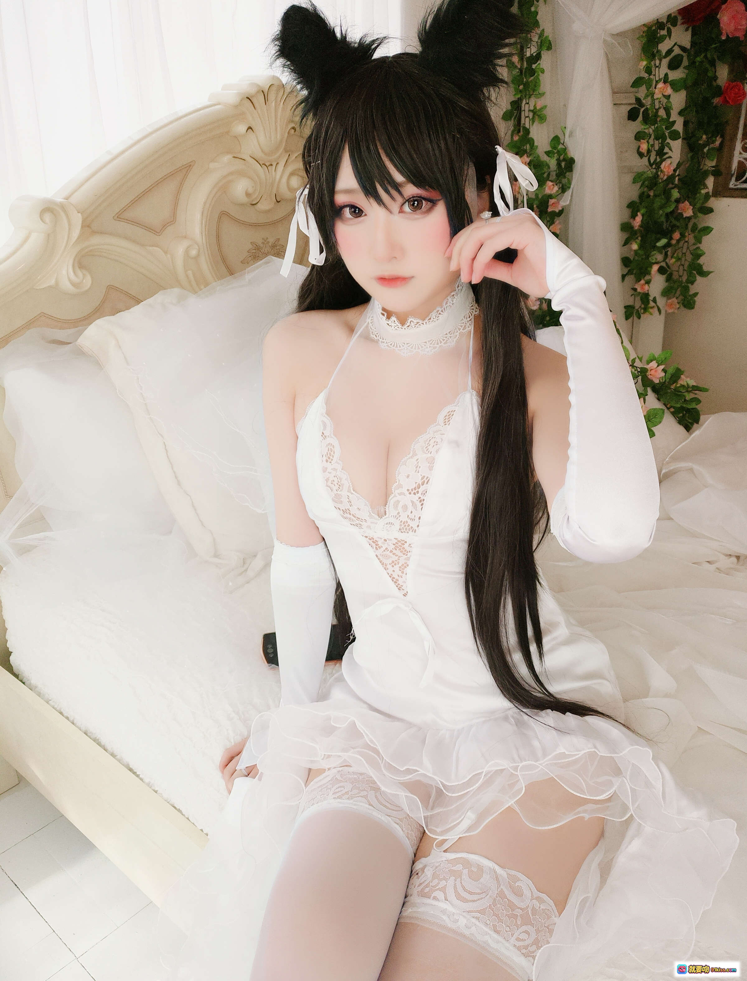 图片[9] - Yuki亭一月Fantia会员限定写真76P｜黑发兔耳少女白蕾丝睡衣私房美图 - 就要吻