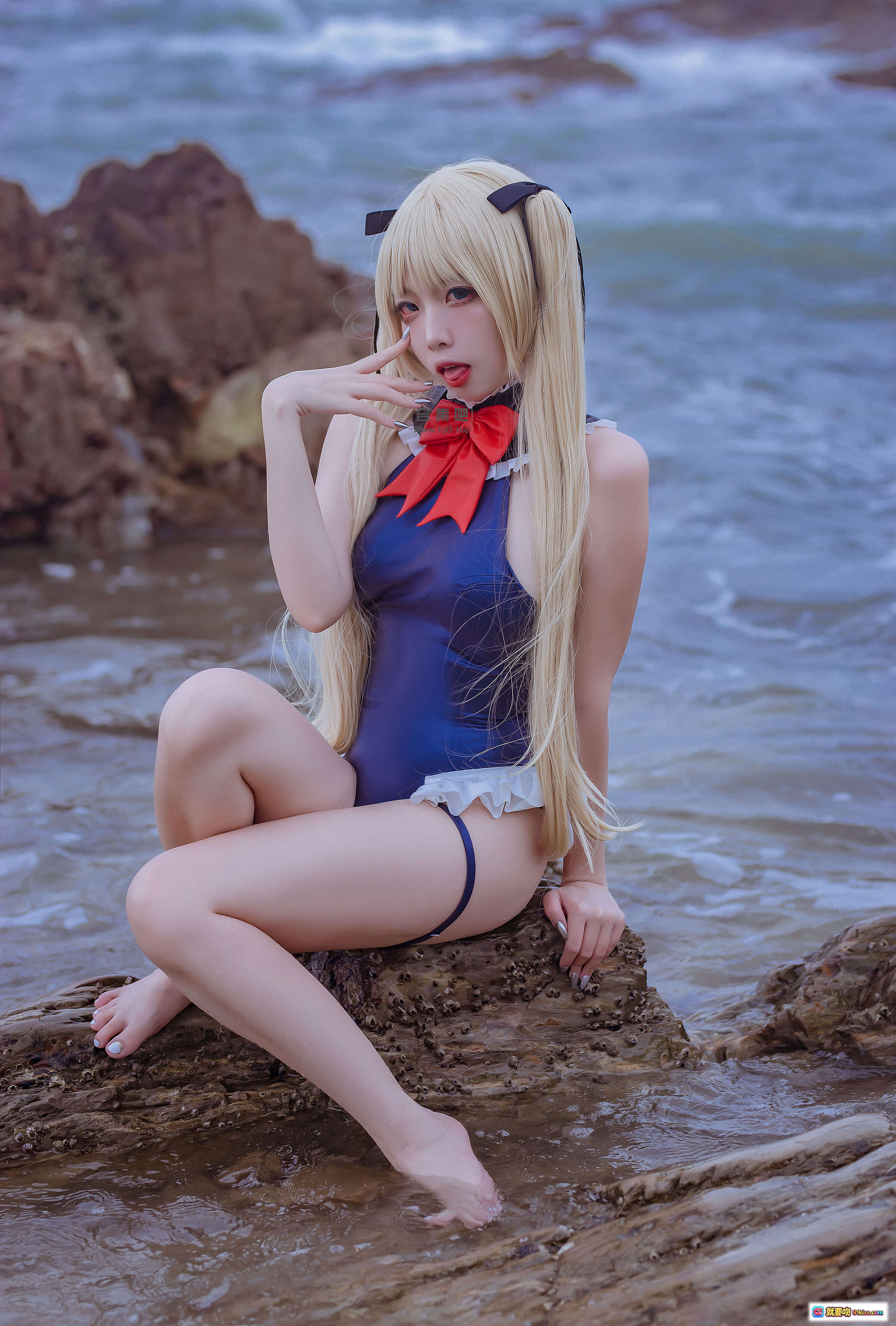 图片[7] - 二佐Nisa NO.117 碧蓝航线玛丽罗斯泳装cos 海边岩石写真 13P高清美图 - 就要吻