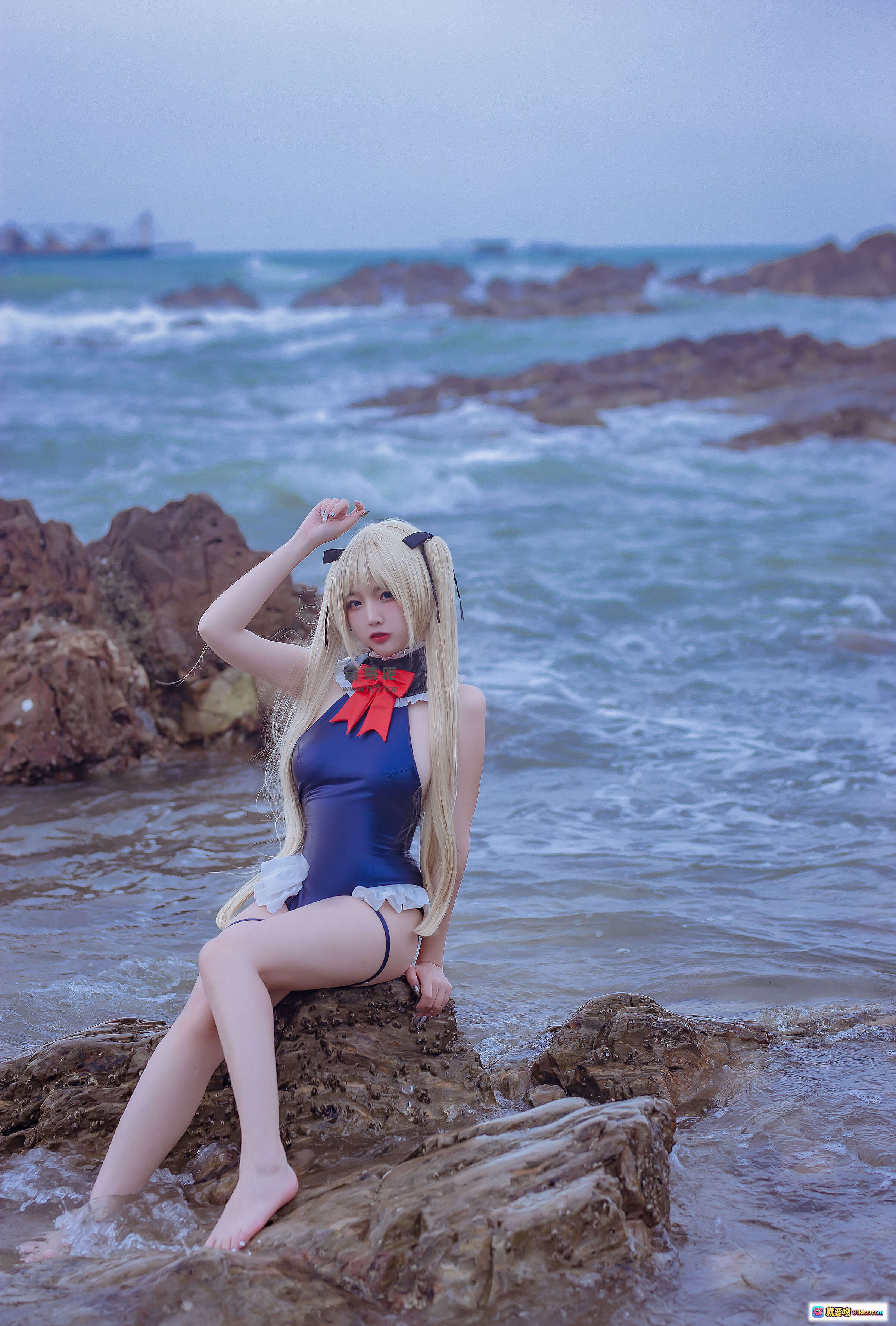 图片[4] - 二佐Nisa NO.117 碧蓝航线玛丽罗斯泳装cos 海边岩石写真 13P高清美图 - 就要吻