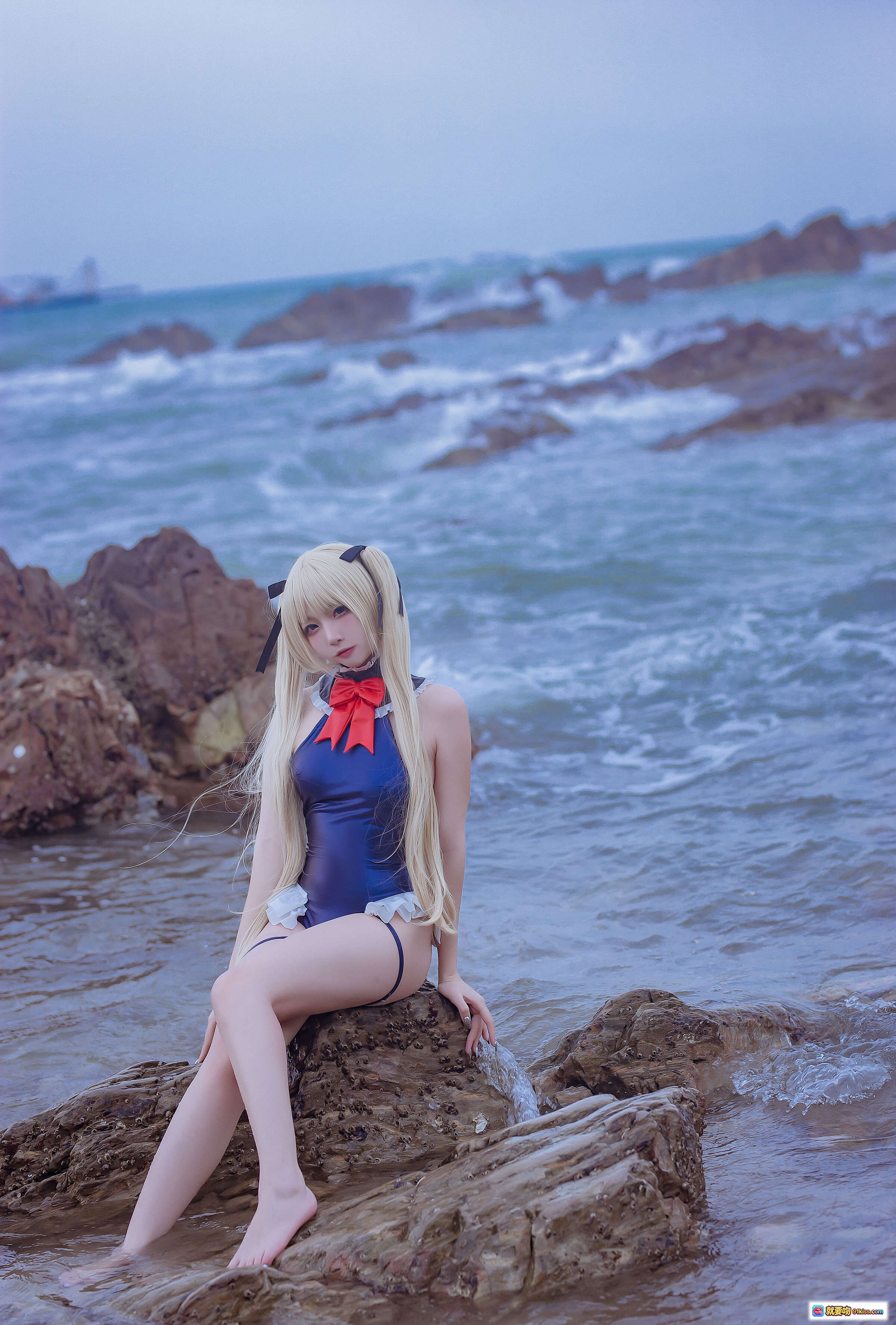 图片[5] - 二佐Nisa NO.117 碧蓝航线玛丽罗斯泳装cos 海边岩石写真 13P高清美图 - 就要吻