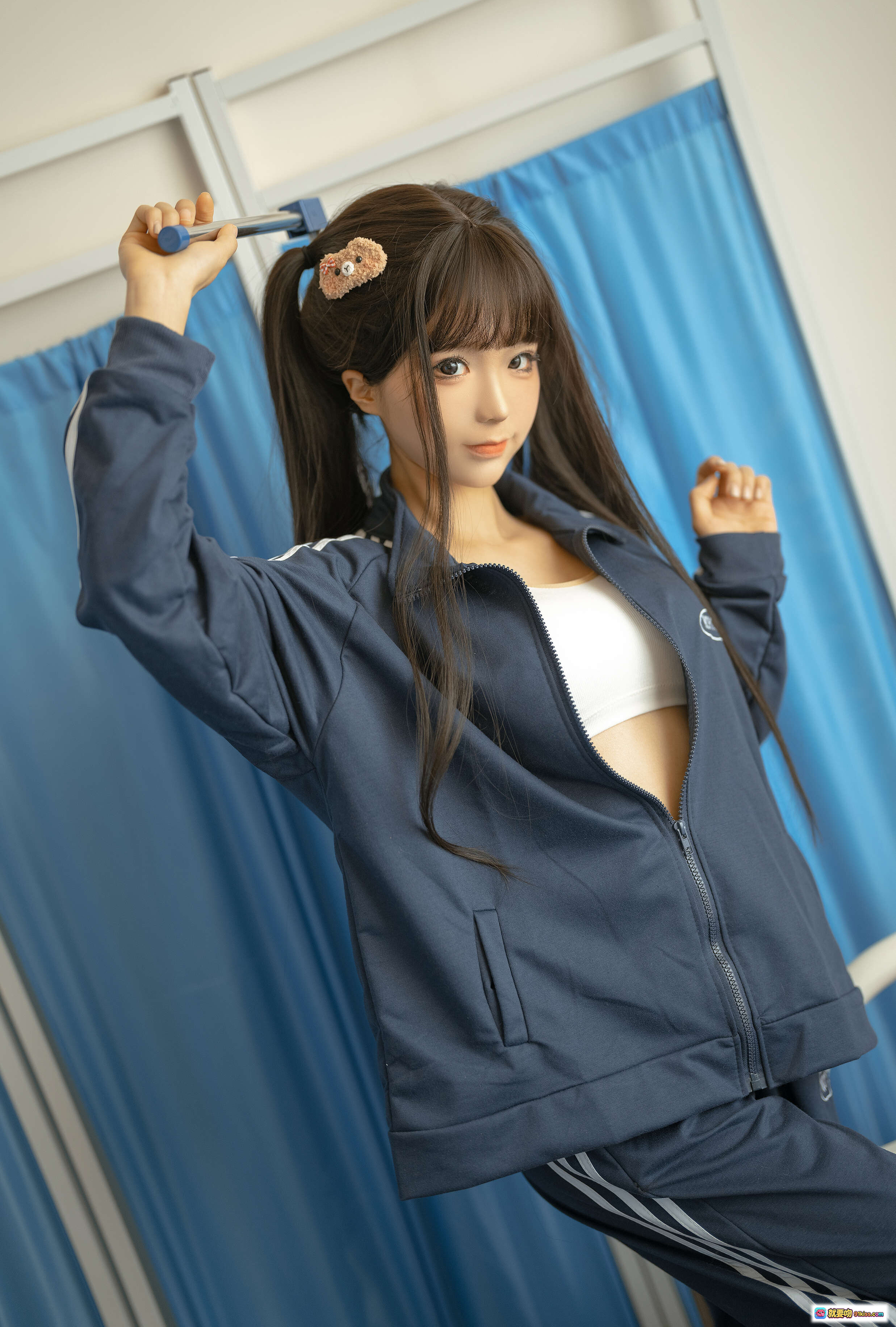 图片[3] - 蠢沫沫NO.155身体検査写真集｜蓝白运动套装少女｜医院场景实拍｜150P高清图集 - 就要吻