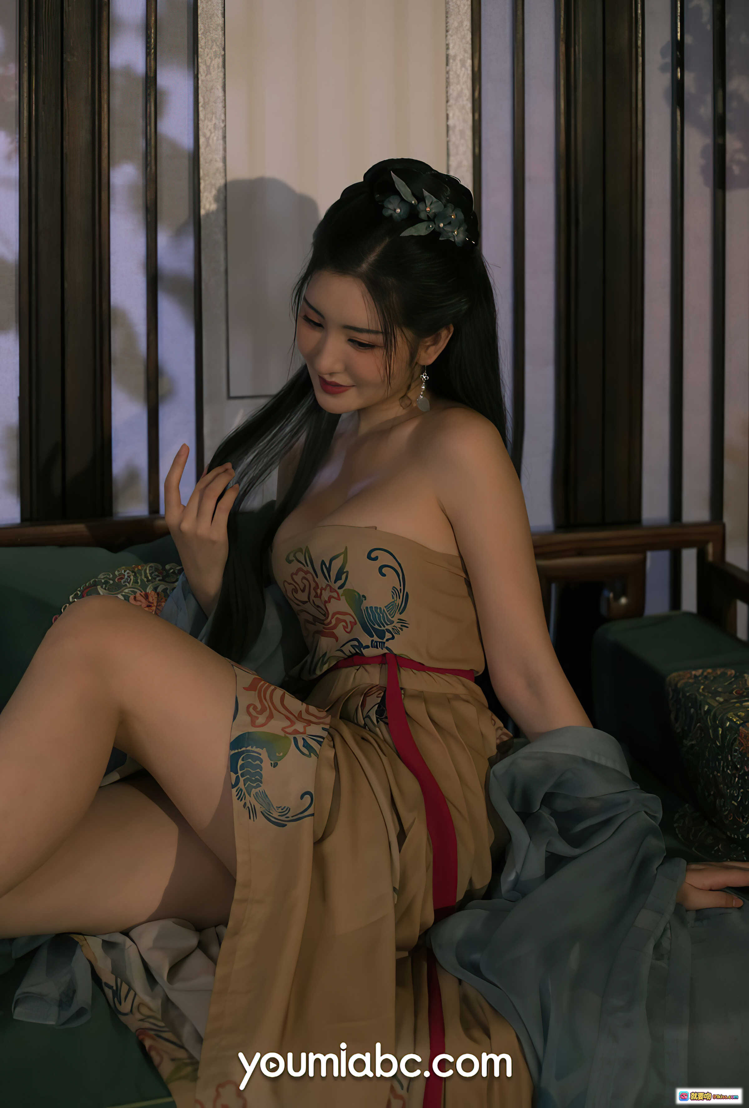 图片[8] - 沈梦瑶古风琵琶写真 | 优雅汉服美女弹奏传统乐器 | YouMi尤蜜2021年7月19日高清图集 - 就要吻