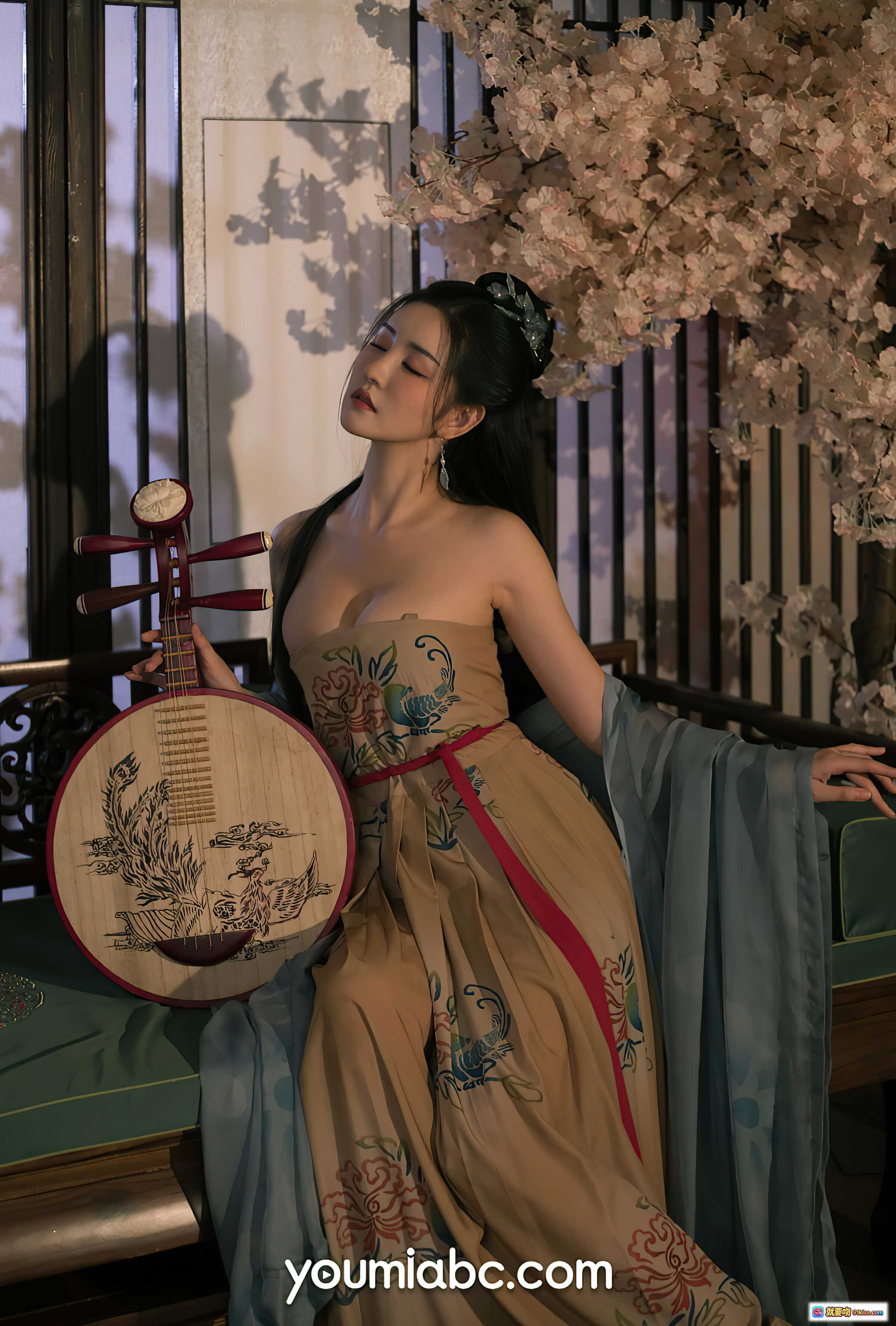 图片[3] - 沈梦瑶古风琵琶写真 | 优雅汉服美女弹奏传统乐器 | YouMi尤蜜2021年7月19日高清图集 - 就要吻