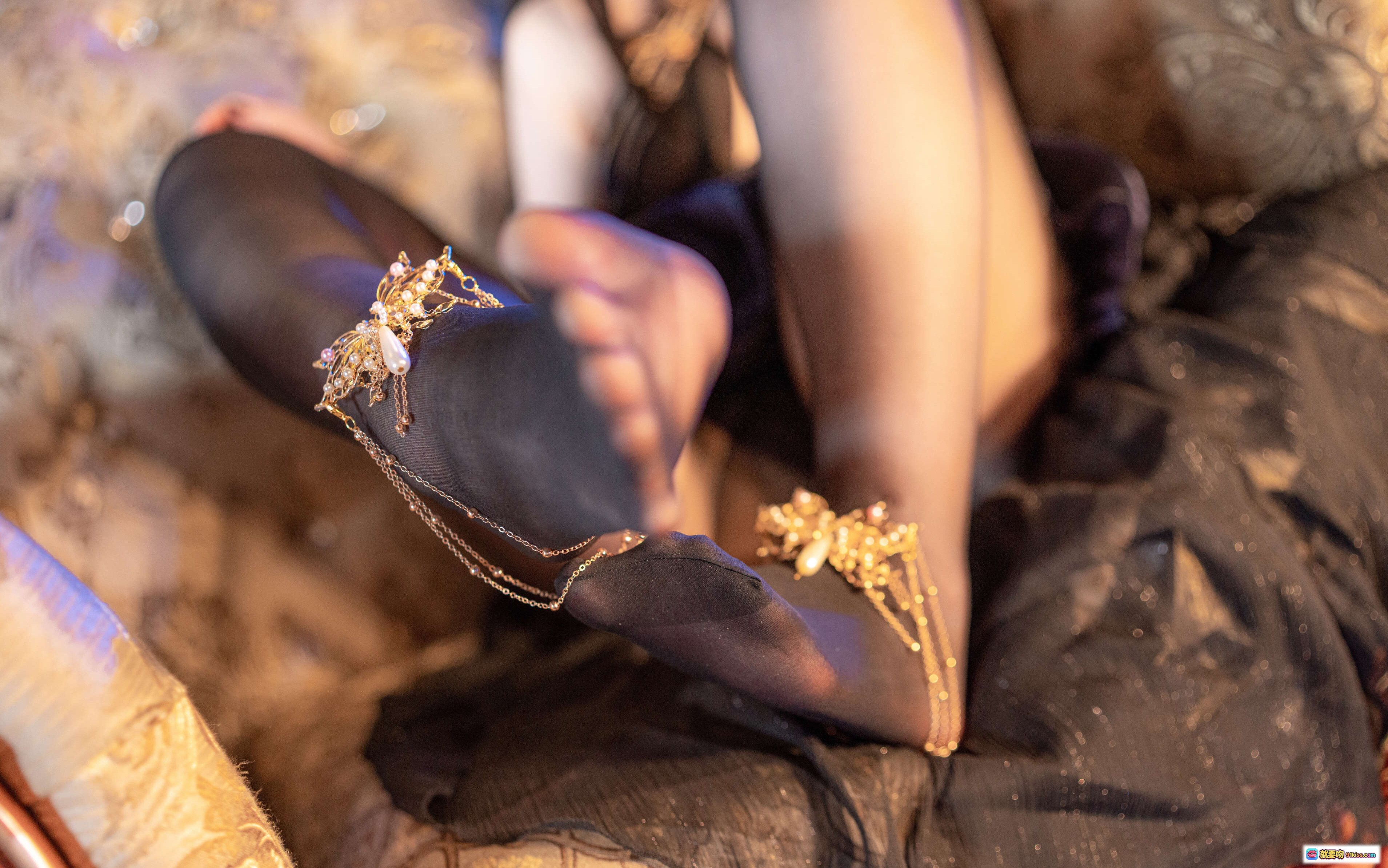 图片[6] - 萌妹Sayako 002 能代夜饗絶園Cosplay 精緻踝鏈高跟黑絲美腿寫真 78P - 就要吻