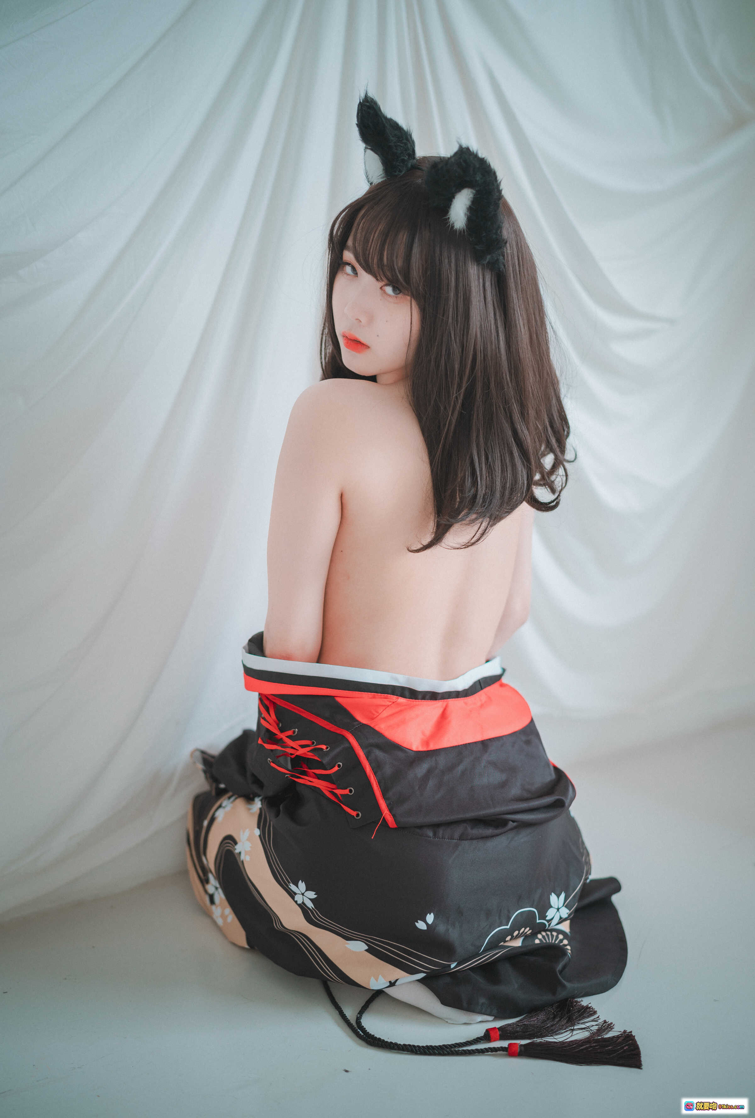 图片[2] - 韩国妹子ZIA NO.007 《碧蓝航线》IJN山城Cosplay 萌系猫耳黑发美背和风裙装写真78P - 就要吻